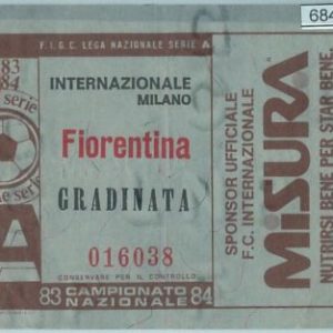 68401 - BIGLIETTO PARTITA CALCIO  Scudetto 1983-84 : INTER / Fiorentina