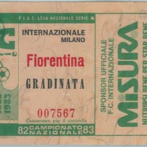 68399 - BIGLIETTO PARTITA CALCIO  Scudetto 1982-83 : INTER / Fiorentina