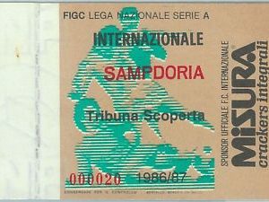 68397 - BIGLIETTO PARTITA CALCIO  Scudetto 1986-87 : INTER / Sampdoria
