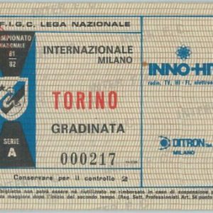 68403 - BIGLIETTO PARTITA CALCIO  Scudetto 1981-82 : INTER / Torino