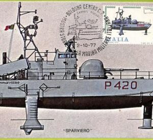 ad3367 - ITALY - Postal History - MAXIMUM CARD - 1977 - Ships "Sparviero"