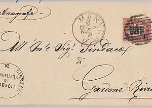 ITALIA REGNO: storia postale - BUSTA da Manerbio / Cignano 1882