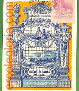 32736 - BRAZIL -  MAXIMUM CARD  - 1949 - RELIGION, Estado da Bahia