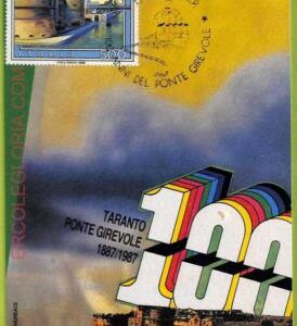 ad3371 - ITALY - Postal History - MAXIMUM CARD - 1987 - Taranto Ponte Girevole
