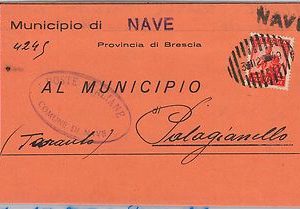 DEMOCRATICA - Storia Postale: ANNULLO MUTO EMERGENZA su BUSTA da  NAVE  1949