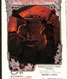 Lib329 - CARTOLINA d'Epoca Illustrata: ESPOSIZIONE OPERAIA Roma 1902 G MIANI  R!