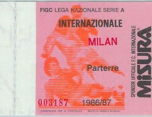 68411 - BIGLIETTO PARTITA CALCIO  Scudetto 1986-87 : INTER / Milan