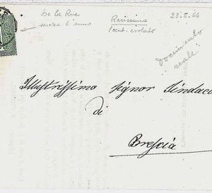 ITALIA REGNO:  Sassone L14 -  ISOLATO  su  circolare - 1866 - DOCUMENTO REALE