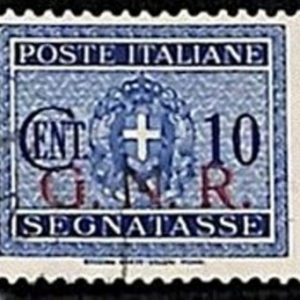 94683a  - ITALIA GNR  - FRANCOBOLLO -  Sass  #  Segnatasse 48/I BS - USATO
