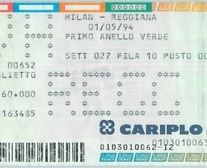 68428 - BIGLIETTO PARTITA CALCIO  Scudetto 1994 - 95 : MILAN / Reggiana