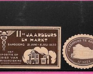af8938 - INDONESIA - Set of 2 POSTER STAMPS - BANDOENG