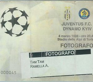 68477 - BIGLIETTO PARTITA CALCIO Champions - 1998: JUVENTUS  / DYNAMO KYIV