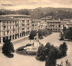 ab2480 - CARTOLINA D'EPOCA GENOVA  Provincia :  Chiavari - Piazza Roma