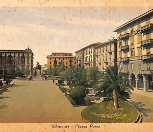ab2481 - CARTOLINA D'EPOCA GENOVA  Provincia :  Chiavari - Piazza Roma