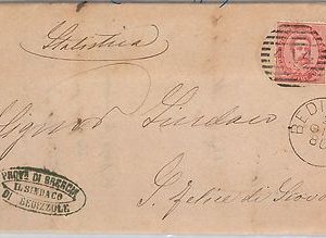 ITALIA REGNO: storia postale - BUSTA da BEDIZZOLE 1880 - LETTERA DOPPIA