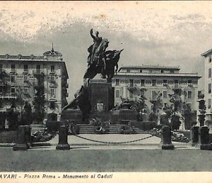 ab2483 - CARTOLINA D'EPOCA GENOVA  Provincia :  Chiavari - Mon. ai Caduti