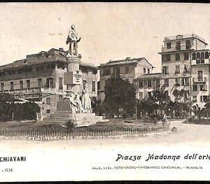 ab2493 - CARTOLINA D'EPOCA GENOVA  Provincia Chiavari - Piazza Madonna dell'orto