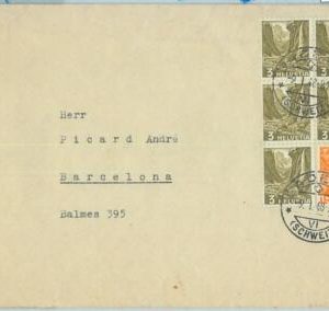 66932 - SWITZERLAND - Postal History - SBHV # 194 + 197 on COVER 1948