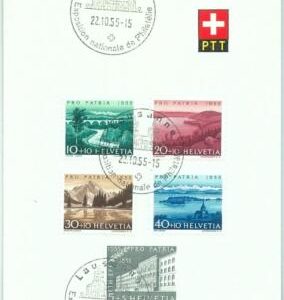 66940 - SWITZERLAND - Postal History - OFFICIAL CARD  Pro Patria 1955 - not FDC
