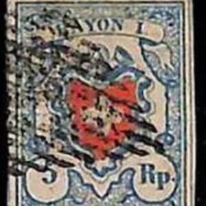 94988bA  - SWITZERLAND -  STAMPS  - Zumstein #  17 II -   Very Fine USED