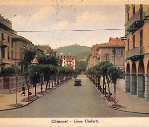 ab2497 - CARTOLINA D'EPOCA GENOVA  Provincia : Chiavari - Corso Umberto