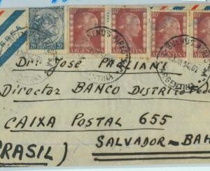 96899 - ARGENTINA - Postal History - AIRMAIL COVER to BRAZIL  1954 - EVITA