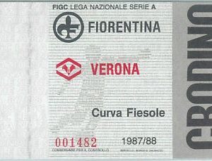 68502 - BIGLIETTO PARTITA CALCIO  Scudetto 1987-88 :  Fiorentina / Verona