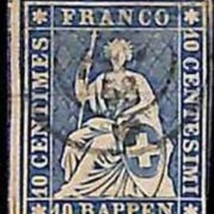 94992dC -   SWITZERLAND - STAMP - Zumstein # 23 Cc -  Fine  USED