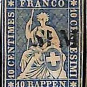 94992eA -   SWITZERLAND - STAMP -  Zumstein # 23 Cc - Very Fine  USED
