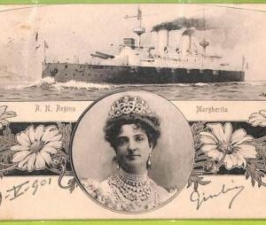 af7950 - Italy - VINTAGE POSTCARD Ansichtskarten - 1901 - Ship "MARGHERITA" Navi