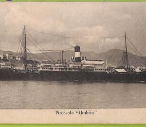 af7987 - ITALY - VINTAGE POSTCARD Ansichtskarten - 1910 - Ship "Umbria" Navi