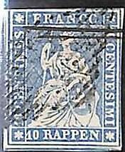 94992cF -   SWITZERLAND - STAMP - Zumstein # 23 Cb - Very Fine  USED