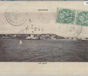 76140 - FRENCH LEVANTE - POSTAL HISTORY -  POSTCARD from RHODES Turkie D'Asie!