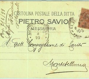 96936 - CARTOLINA d'Epoca - ALESSANDRIA citta' -  PUBBLICITARIA  1899  Mobili