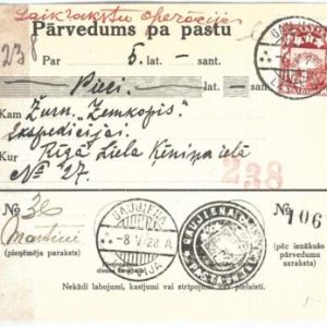 68990 - LATVIA - POSTAL HISTORY -  MONEY ORDER :  Gaujifna 1928