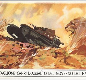 CARTOLINA d'Epoca - COLONIALE - Battaglione Carri d'assalto Harar - S. FERRARI