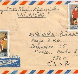ai1990 - VIETNAM - Postal History - AIRMAIL COVER to  CZECHOSLOVAKIA 1980's