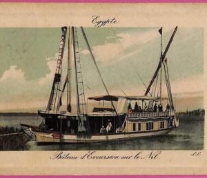 ag2665  - EGYPT - VINTAGE POSTCARD  - Excursion boat on the Nile - 1912