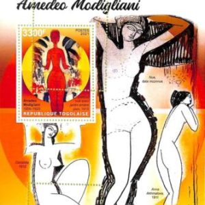 A9746 - TOGOLAISE - ERROR MISPERF Stamp Sheet - 2021 - ART, Amedeo Modigliani