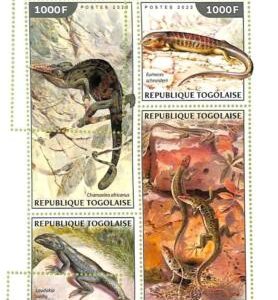 A9676 - TOGOLAISE -  ERROR MISPERF Stamp Sheet - 2022 - Lizards, Reptiles