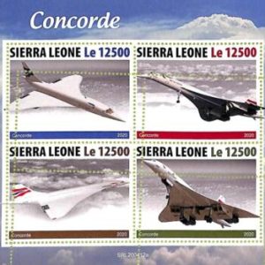 A9406 - SIERRA LEONE -  ERROR MISPERF Stamp Sheet - 2022 - CONCORDE