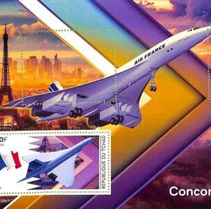 A9559 - TCHAD -  ERROR MISPERF Stamp Sheet - 2022 - Concorde