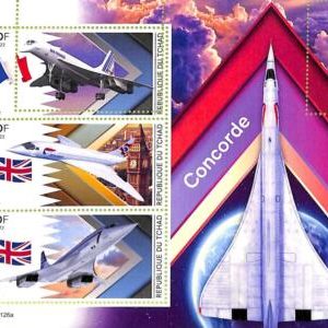 A9557 - TCHAD -  ERROR MISPERF Stamp Sheet - 2022 - Concorde