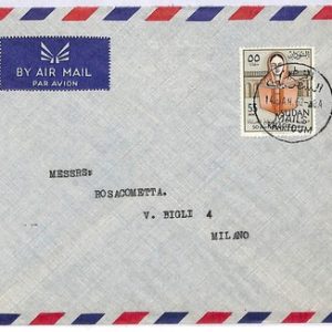 ai1976 - SDAN  - Postal History - AIRMAIL COVER to  Italy 1962