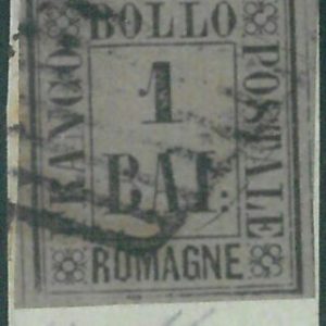 87748  - Francobolli ANTICHI STATI -  ROMAGNE : Sassone 2 su FRAMMENTO - DIENA