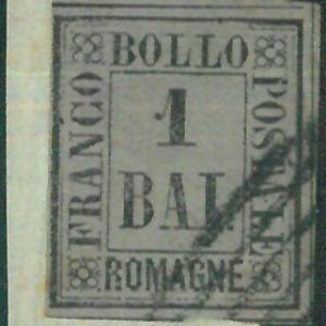 87756  - Francobolli ANTICHI STATI -  ROMAGNE : Sassone 2 USATO su FRAMMENTO