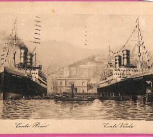 af8118 - ITALY - VINTAGE POSTCARD - Ship "Conte Rosso" "Conte Verde" Navi