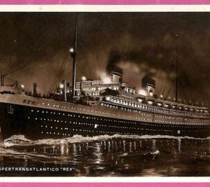 af8075  - ITALY - VINTAGE POSTCARD Ansichtskarten - 1932 - Ship "REX" Navi