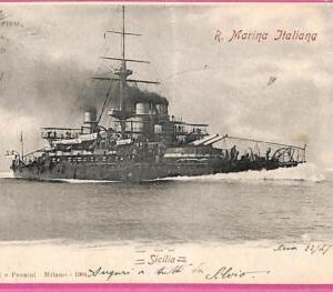 af8090 - ITALY - VINTAGE POSTCARD Ansichtskarten - Ship "Sicilia" Navi