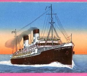 af8101 - ITALY -VINTAGE POSTCARD Ansichtskarten-1931-Ship "Cesare Battisti" NAVI